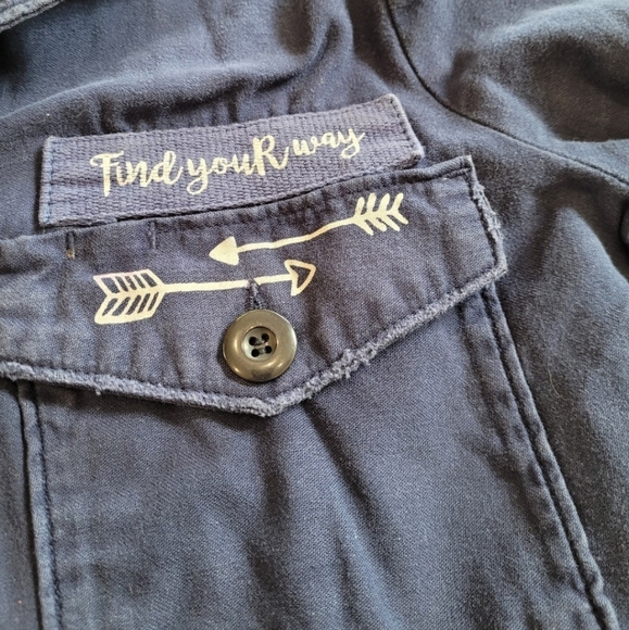 ZARA Find Your Way distressed button up shirt/jacket, overshirt Womens Med. - Picture 4 of 11